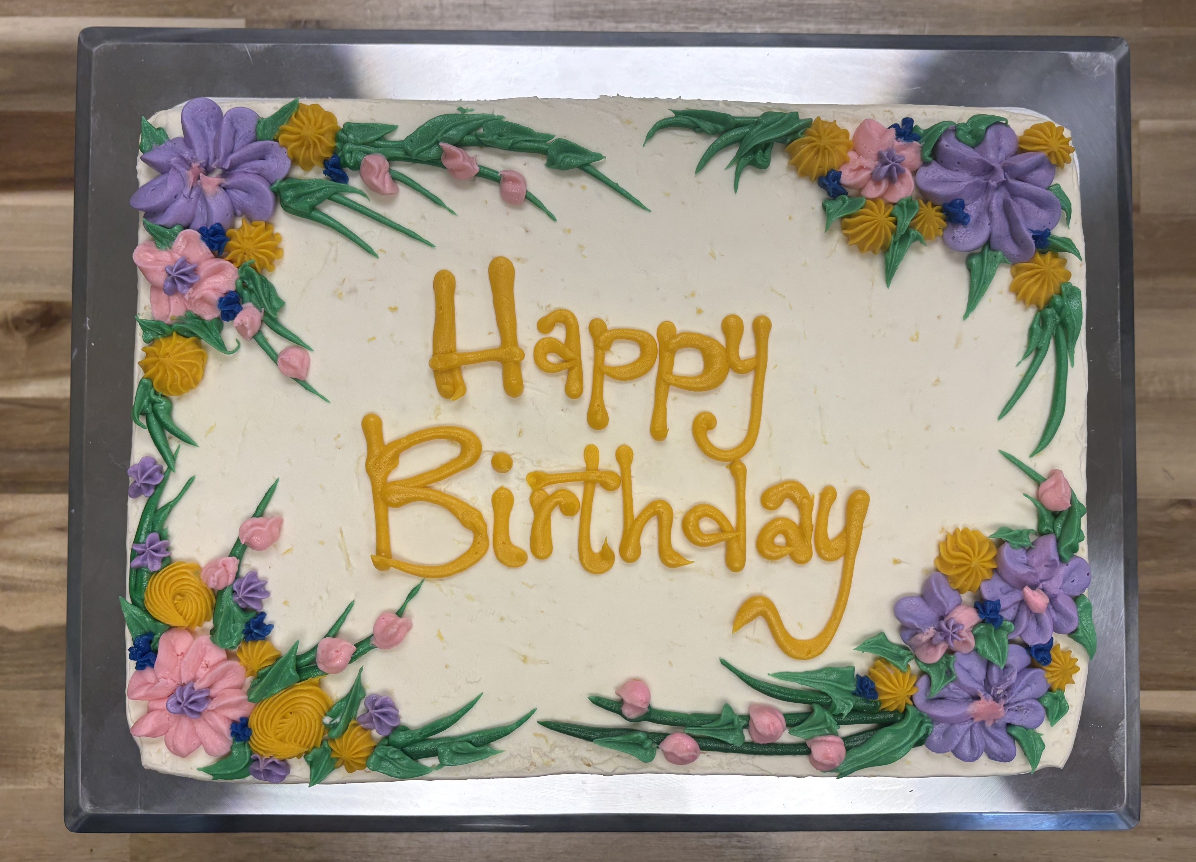 Gluten Free Lemon Sheet Cake Happy Birthday